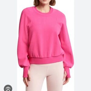 Sweaty Betty Compass Seam Detail Sweatshirt in Punk Pink Size 8 NWT